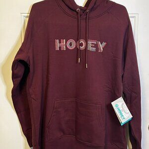 HOOEY Women’s “Artisan” Maroon Drawstring Hoody Size 2XL NWT
